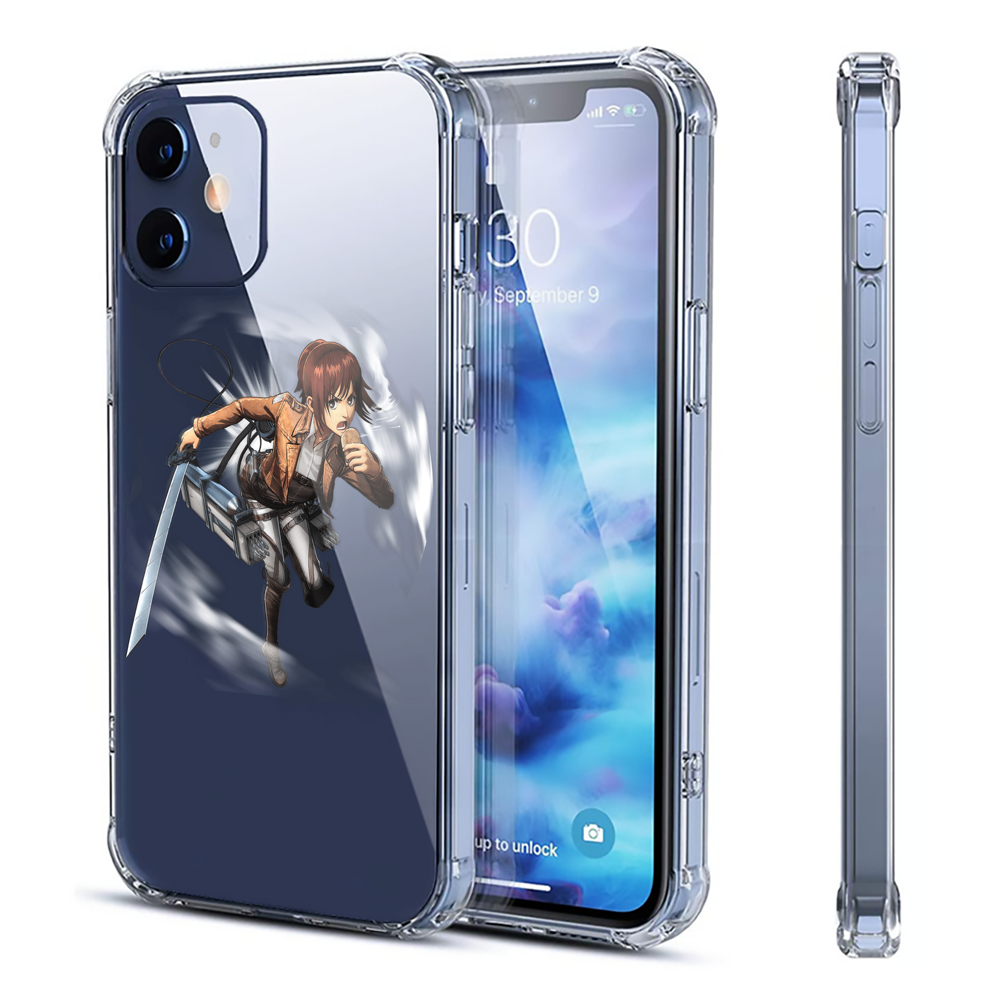 （画像用） 進撃の巨人 サシャ·ブラウス Attack on Titan Sasha Blaus 【iPhone 12シリーズ対応】透明スマホケース（クリアソフトケース）